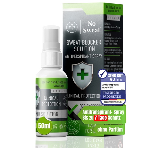 [G-911282] No Sweat Antitranspirant Spray 50ml - Extra Stark, 7 Tage Schutz gegen Schwitzen