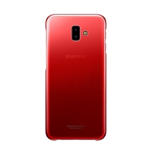 [G-791882] Samsung J6 plus EF-AJ610CR Gradation Clear Cover red