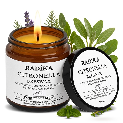 [G-390987] Mosquito Repellent Candle, Anti Mücken Kerze, 100% Rein, BIO, natürlich, 100 gr