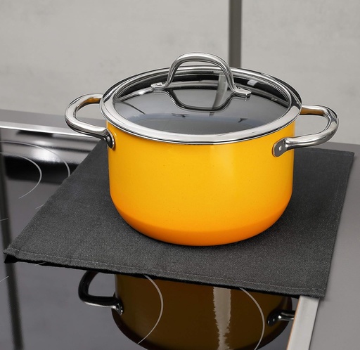 [G-541289] FireMat Black Edition 19x19cm Feuerfeste Unterlage, Hitzebeständig bis 300°C