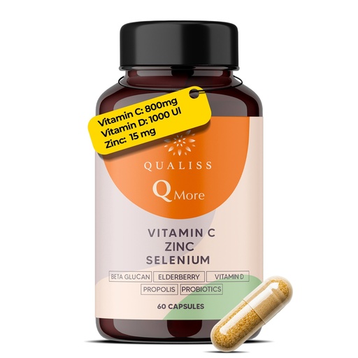[G-652520] Qualiss® Vitamin C | Immunsystem stärken Erwachsene | Vitamin D | 60 Kapseln