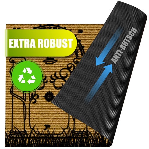 [G-955761] Decovetro® Kokosmatte Fußmatte | 40x60 cm | 100% natürliche Kokosfasern