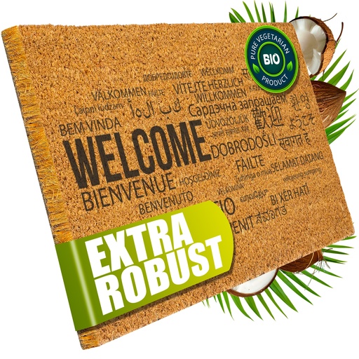 [G-323987] Decovetro® Kokosmatte Fußmatte | 40x60 cm | 100% natürliche Kokosfasern