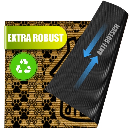 [G-142070] Decovetro® Fußmattenteppich außen | 60x40 cm | Türmatte außen aus 100% Polyester