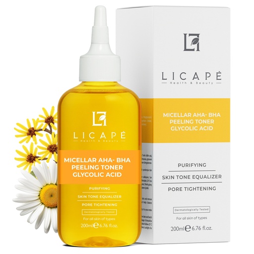 [G-549764] Licape® Glycolic Acid - Toner für das Gesicht | 200 ml | Aha Bha peeling