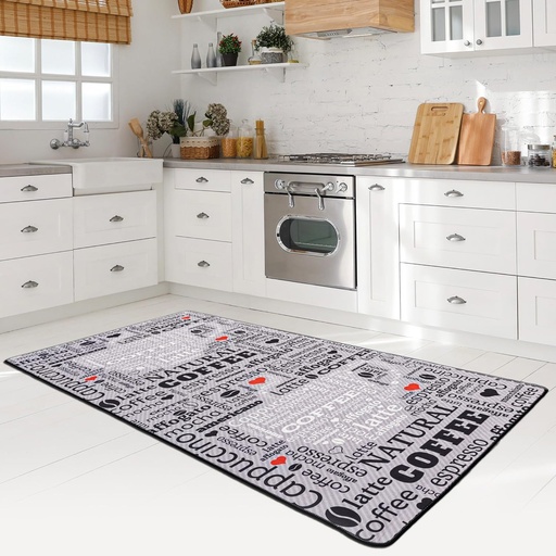 miqna Teppich Moderner Küchenteppich  Gel Läufer Küchenläufer mit rutschfestem