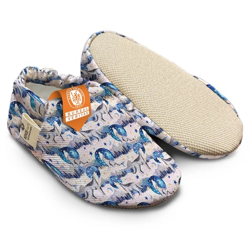 Kokopatik Organische Baumwolle Baby Hausschuhe rutschfest Neugeborene Mondruf