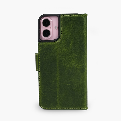 Wachikopa Lederhülle kompatibel mit iPhone 16 Plus mit Kartenfach