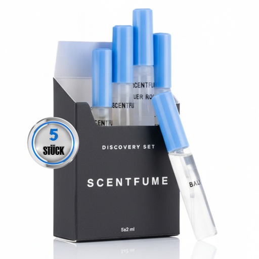 [G-912693] Scentfume Duftöl Entdecker Set 5x2ml Ocean, Jasmin, Bali, Amber Romance, Lime & Sandalwood