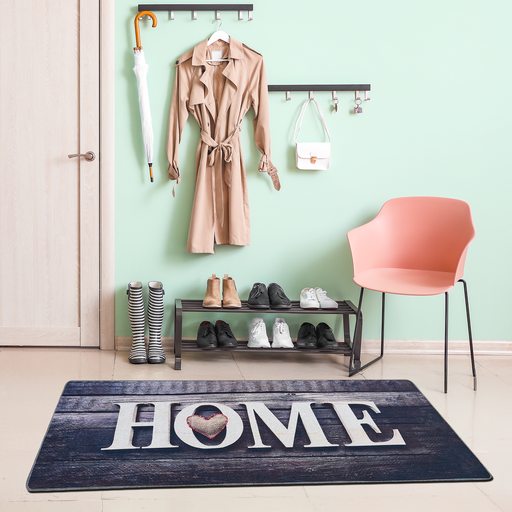 [G-198727] miqna Teppich Moderner Küchenteppich Gel Läufer Grau Weiß Schwarz 60x150 cm