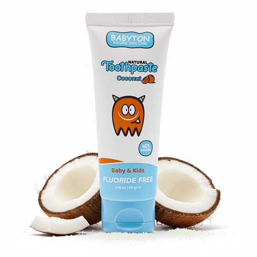 Babyton Natürliche Zahnpasta Tropischer Geschmack, SLS/Fluorid/Parabenfrei 50ml