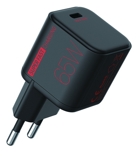 [G-784259] beclad. Mini 65W 1 Port Travel Adapter BLACK BT-PT165MBG-GR