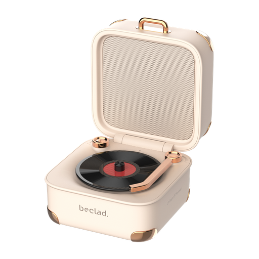 [G-485126] beclad. LP Player BT Speaker Beige BE-BS001V