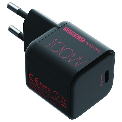 [G-354057] beclad. Mini 100W 1 Port Travel Adapter BLACK BT-PT110MBG-GR