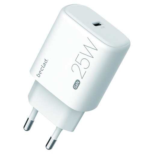 [G-462146] beclad. 25W Type C 1 port Travel Adapter WHITE BE-PT625WG-GR