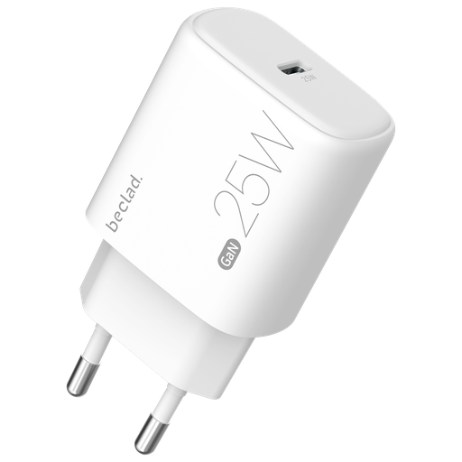[G-462146] beclad. 25W Type C 1 port Travel Adapter WHITE BE-PT625WG-GR