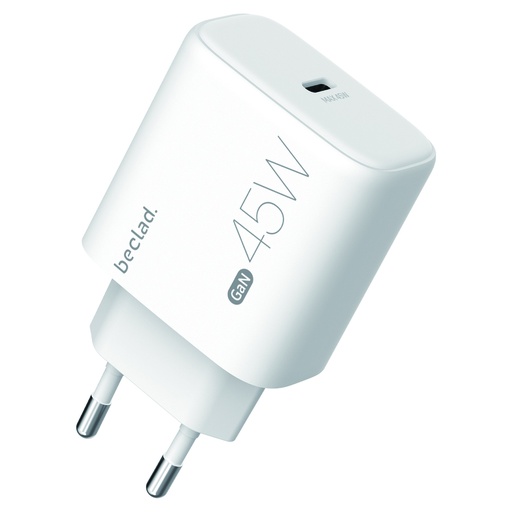 [G-383816] beclad. 45W Type C 1 port  Travel Adapter WHITE BE-PT646WG-GR