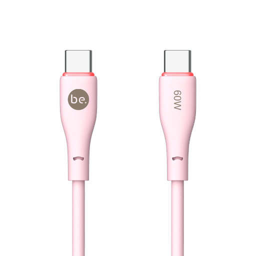[G-229476] beclad. 60W C to C Silicone Charging Cable Pink BE-PC260PG-GR