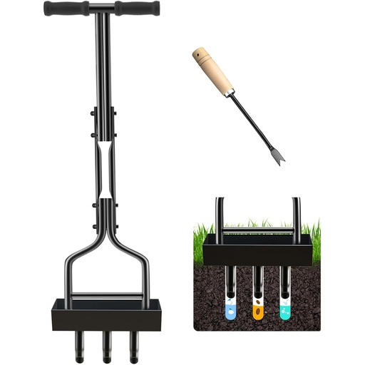 [G-469588] Kedoxi Manuell Rasenlüfter 3 Zinken, 38In Aerifizierer für Garten&Hof