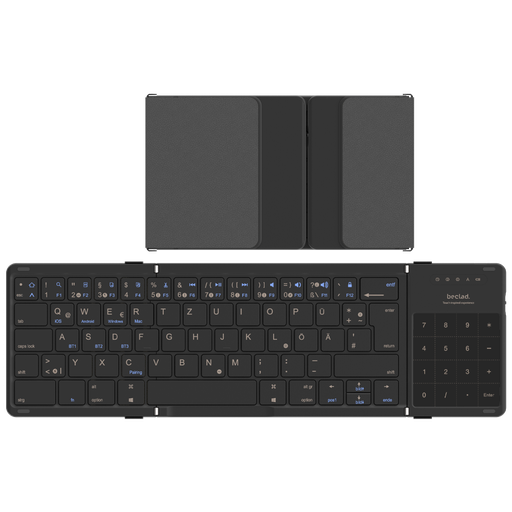 [G-976129] beclad. Foldable Bluetooth Keyboard with Number Pad Black BE-NK301