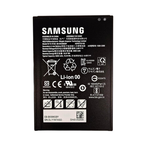 [G-943827] Samsung Battery EB-BX306GBY SM-X300/X306 Galaxy Tab Active5(Wi-Fi/5G) GH43-05200A